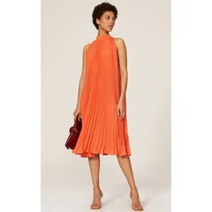 TOME x RTR Orange Pleated Dress Size L